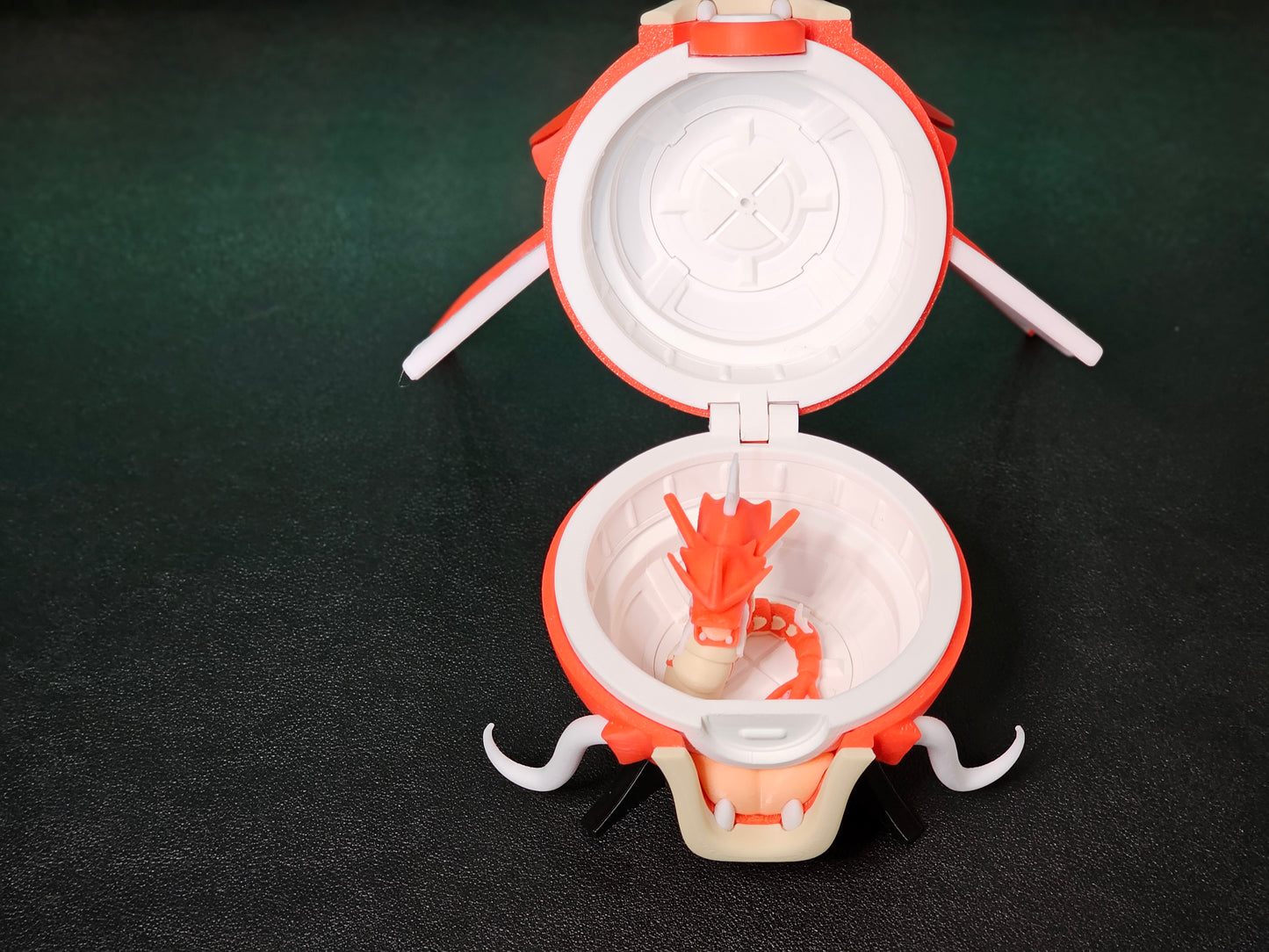 🌟 3D Printed Gyarados with Stand & Mini Gyarados Figure – Opening Pokéball for Collectors & Fans 🌟