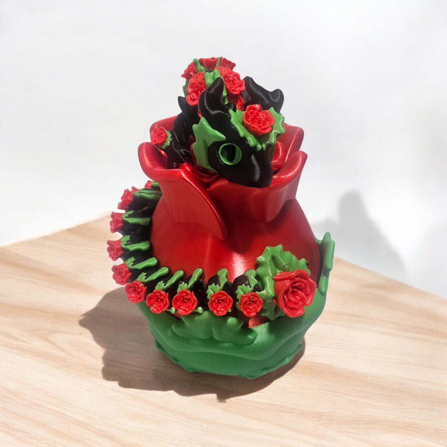 Romantic Rose Dragon with Dragon Egg, Valentine’s Gift for Her/Him, Anniversary Gift, Flower and Dragon Lovers, valentines gift