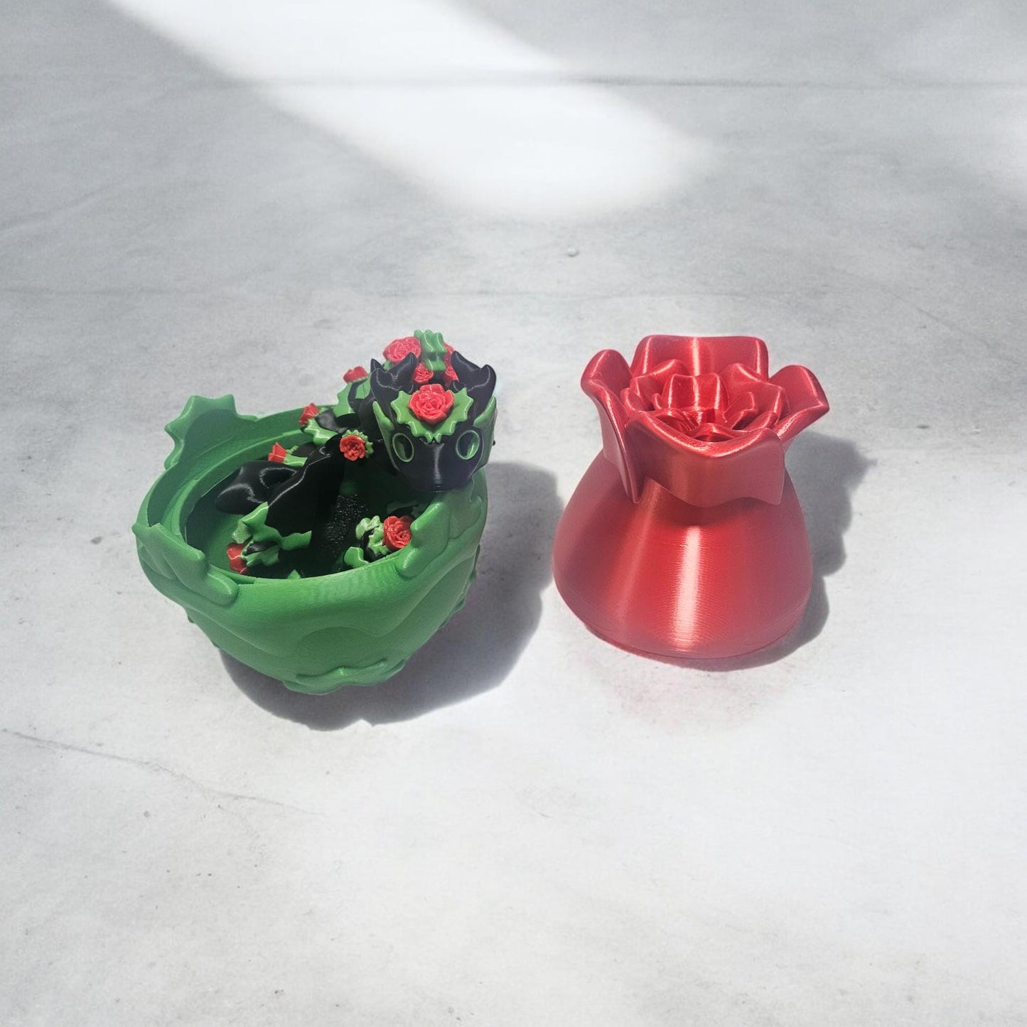 Romantic Rose Dragon with Dragon Egg, Valentine’s Gift for Her/Him, Anniversary Gift, Flower and Dragon Lovers, valentines gift