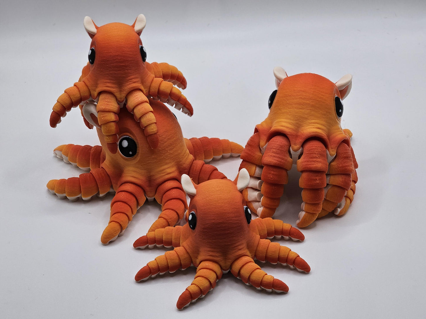 Adorable Flapjack Octopus 3D Print | Wiggly & Cute Fidget | Ocean Animal Collectible