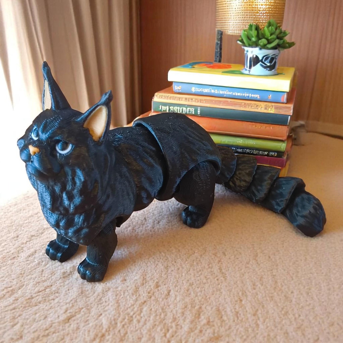 Flexi Cat model, Black Maine Coon, grey Tabby Cat, Ginger Cat, Articulated Cat models, Cute flexi cats.
