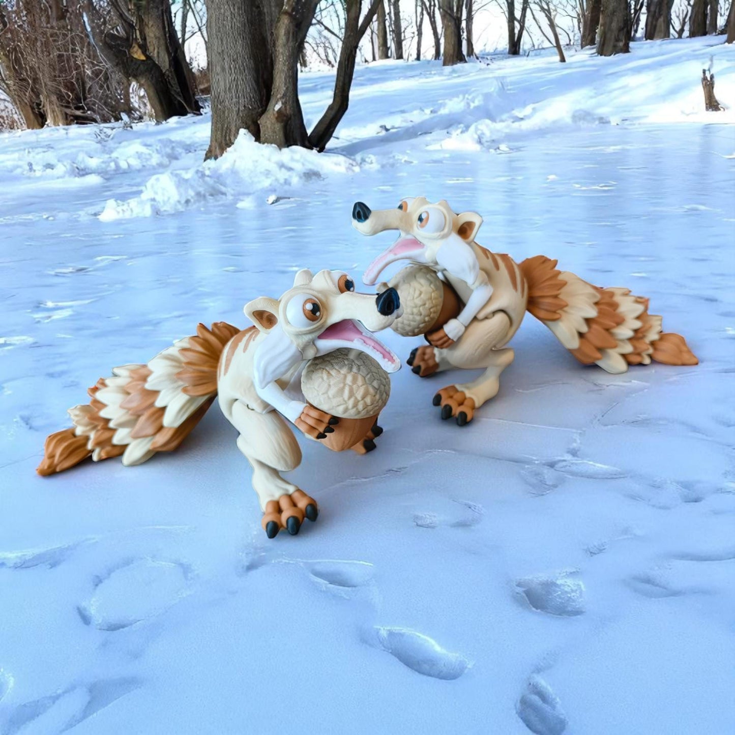 Articulated Saber-Toothed Squirrel – Poseable with Acorn - Ice Age model