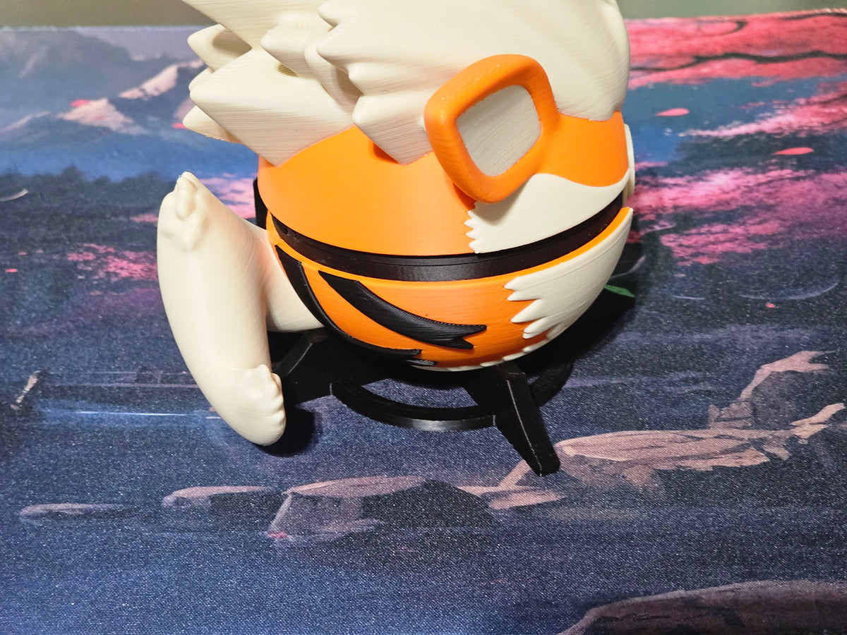 🌟 3D Printed  Arcanine Pokéball with Stand & Mini  Arcanine Figure – Opening Pokéball for Collectors & Fans 🌟