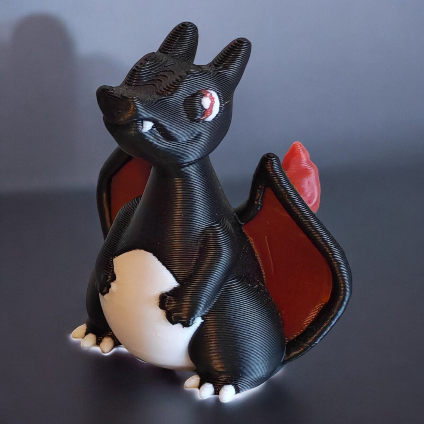 🌟 3D Printed Shiny Charizard Pokéball with Stand & Mini Charizard Figure – Opening Pokéball for Collectors & Fans 🌟