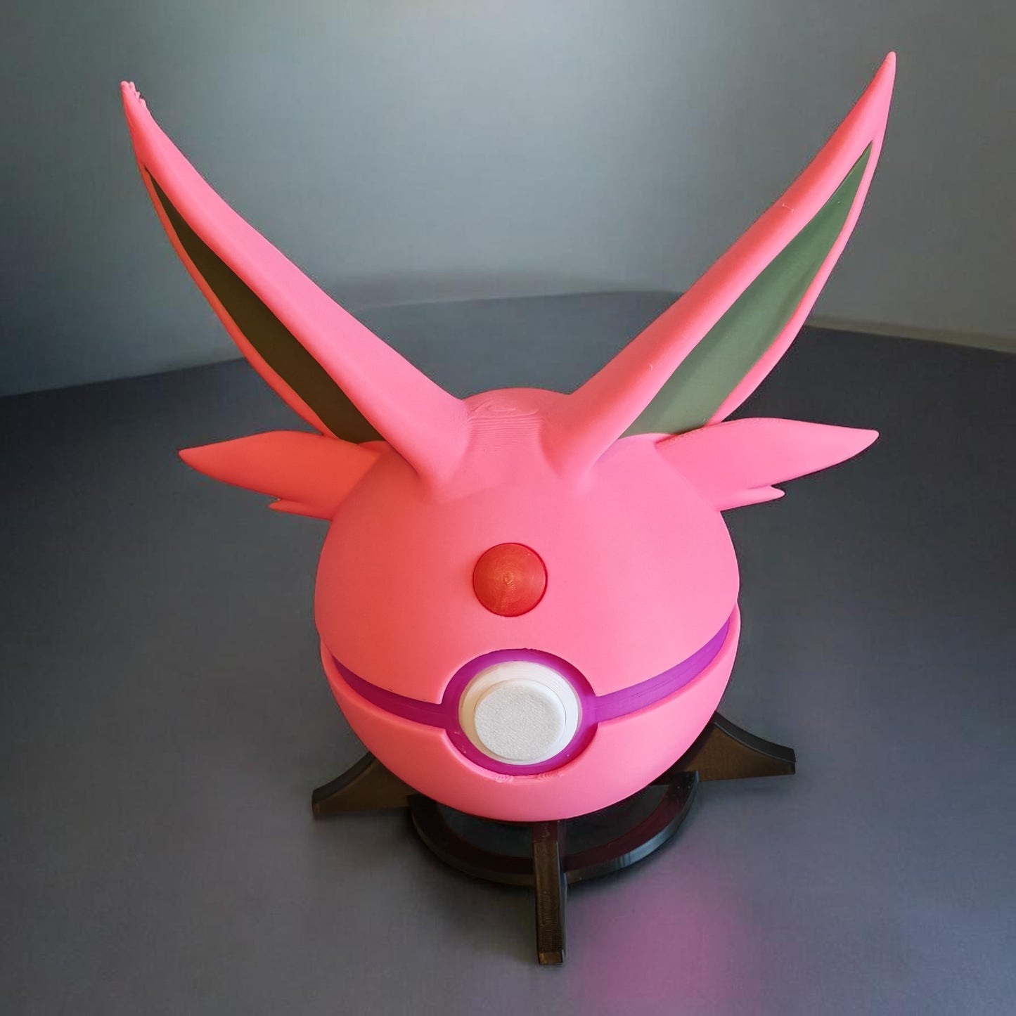 🌟 3D Printed Espeon Pokéball with Stand & Mini Espeon Figure – Opening Pokéball for Collectors & Fans 🌟