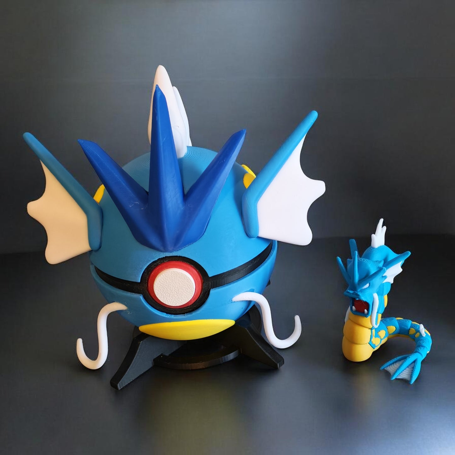 🌟 3D Printed Gyarados with Stand & Mini  Gyarados Figure – Opening Pokéball for Collectors & Fans 🌟
