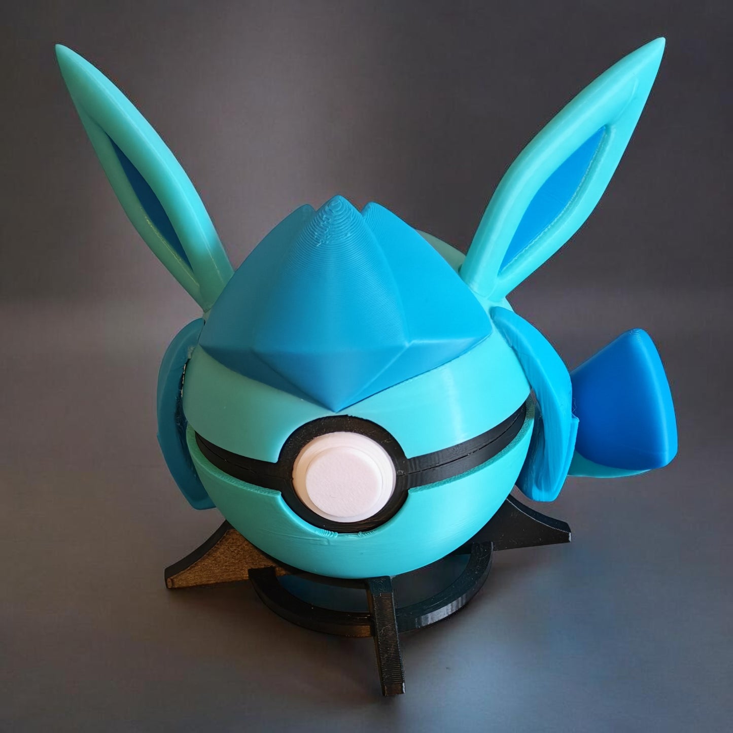 🌟 3D Printed Glaceon Pokéball with Stand & Mini Glaceon Figure – Opening Pokéball for Collectors & Fans 🌟