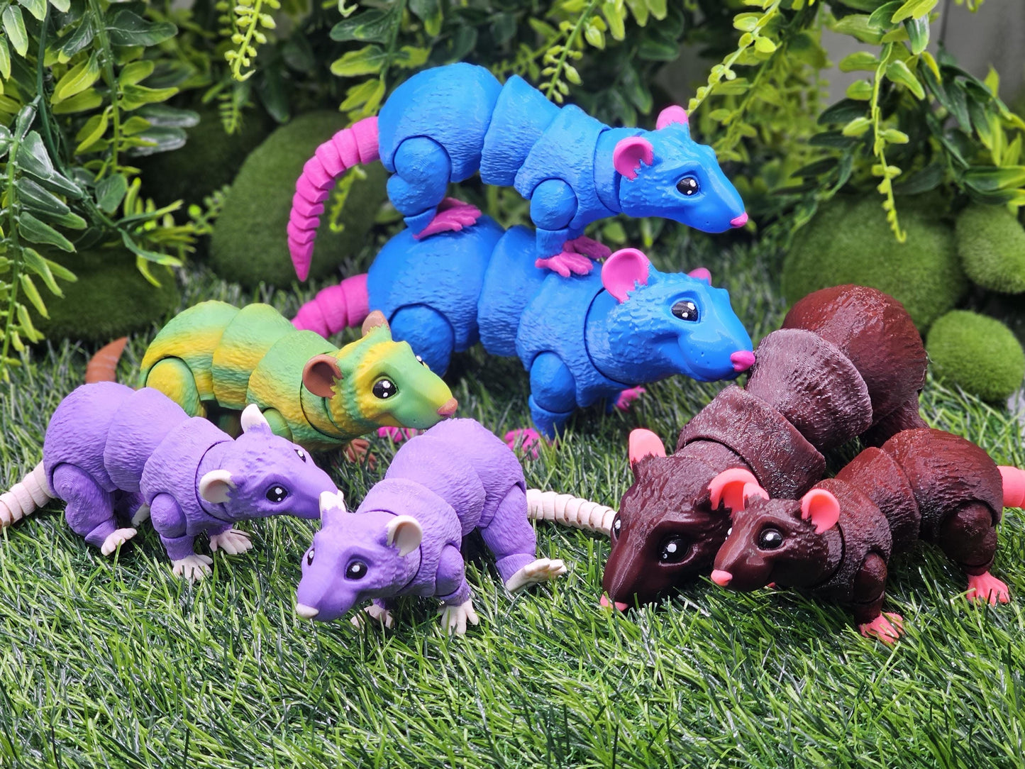 Cute Rat Articulated 3D Printed