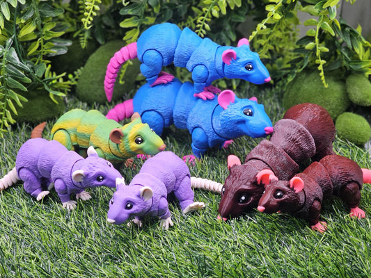Cute Rat Articulated 3D Printed