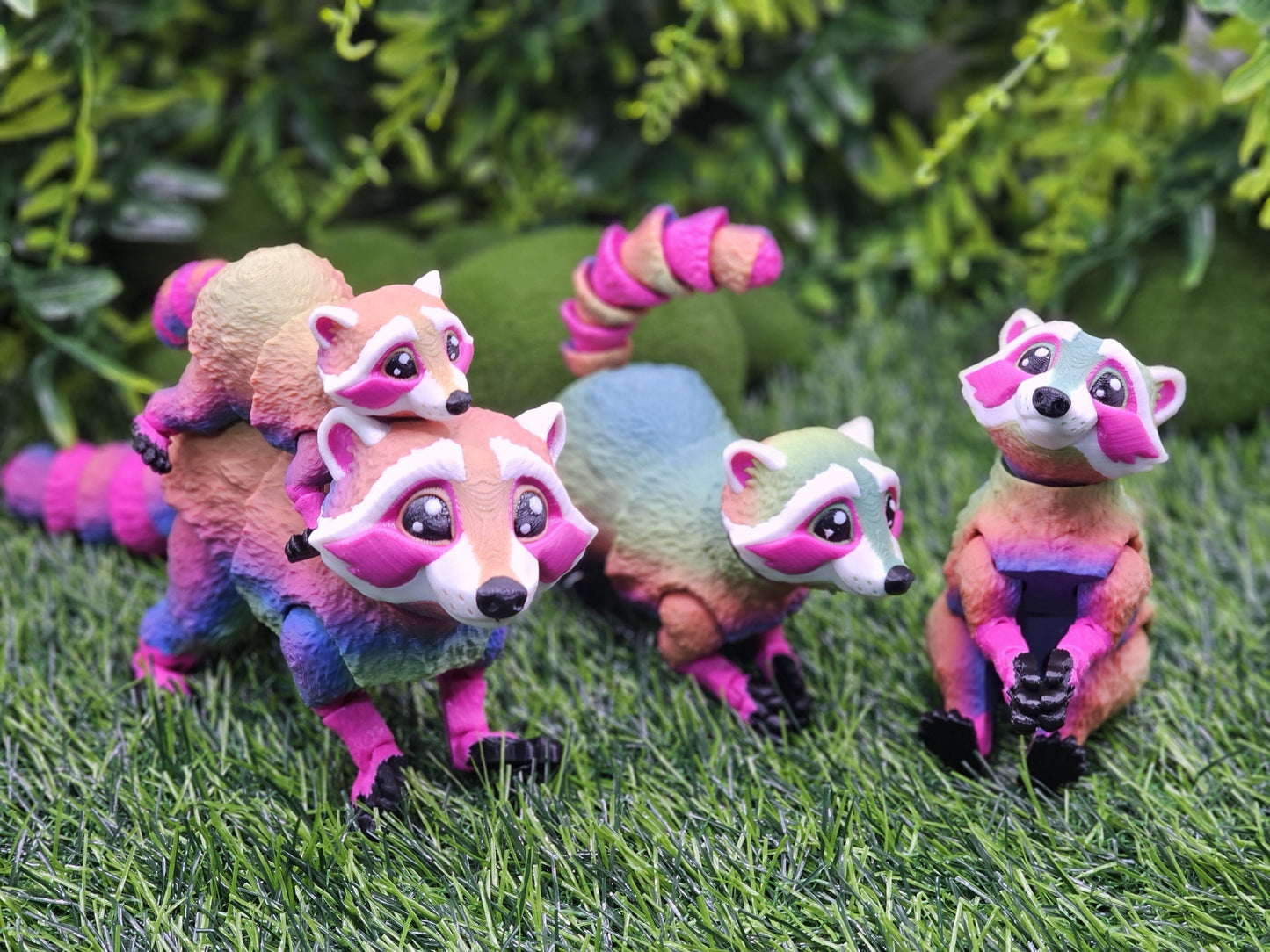 Adorable 3D Printed Raccoon Figurine, Perfect Gift for Animal Lovers