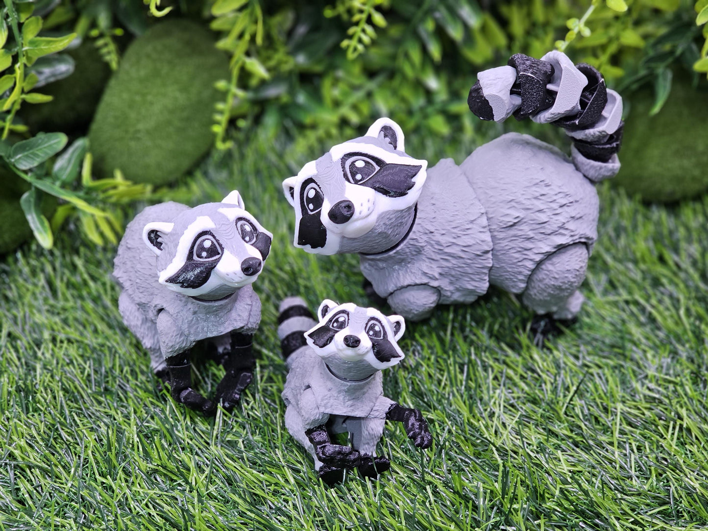 Adorable 3D Printed Raccoon Figurine, Perfect Gift for Animal Lovers