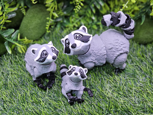 Adorable 3D Printed Raccoon Figurine, Perfect Gift for Animal Lovers