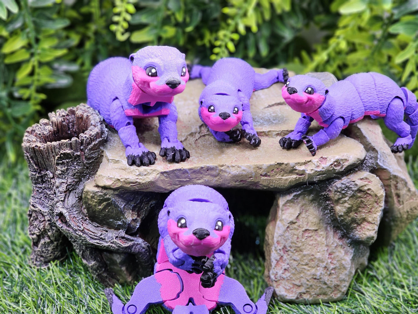 Adorable 3D Printed Otter Figurine, Articulated, Perfect Gift for Animal Lovers