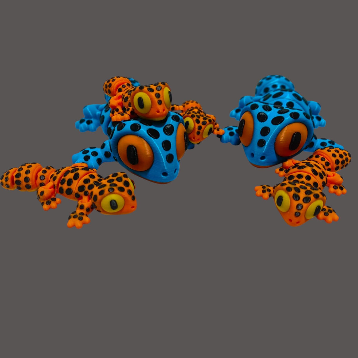 Articulated Leopard Gecko model. fidget toy, cute desk buddy - Available in Mini and Big