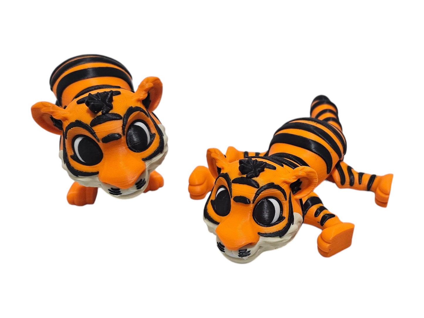 Handcrafted 3D Printed Tiger Figurine - 20cm Long - Unique Wildlife Decor - Eco-Friendly PLA - Perfect Gift for Animal Lovers