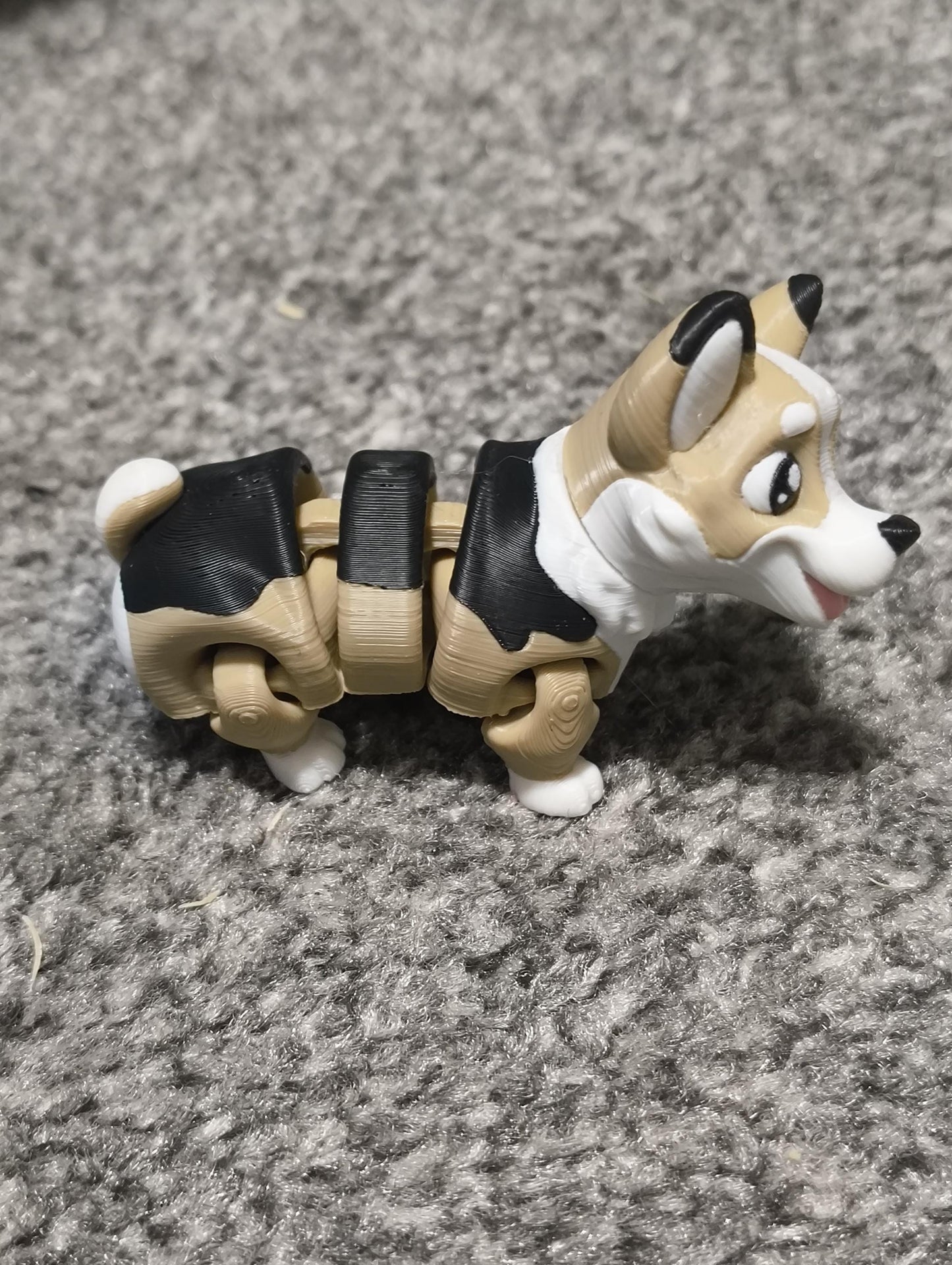 Title: Adorable 3D Printed Corgi Dog Figurine – Handmade Dog Lover Gift, Desk Decoration, Cute Corgi model. Plus optional Kennel