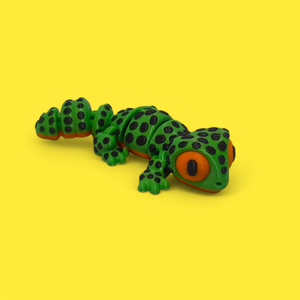 Articulated Leopard Gecko model. fidget toy, cute desk buddy - Available in Mini and Big