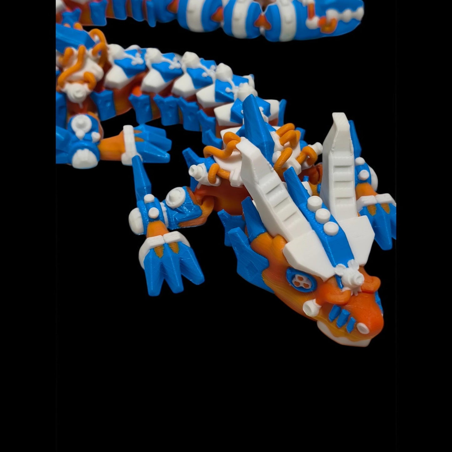 CyberFang Dragon - 3D Printed Guardian dragon of the Cyber World - Sabre 3D design
