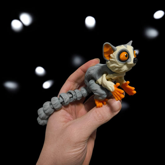 3D Printed Bush Baby (Galago) - Cute & Customizable | Small, Medium, Large Sizes | Adorable Animal Collectible | Perfect Gift