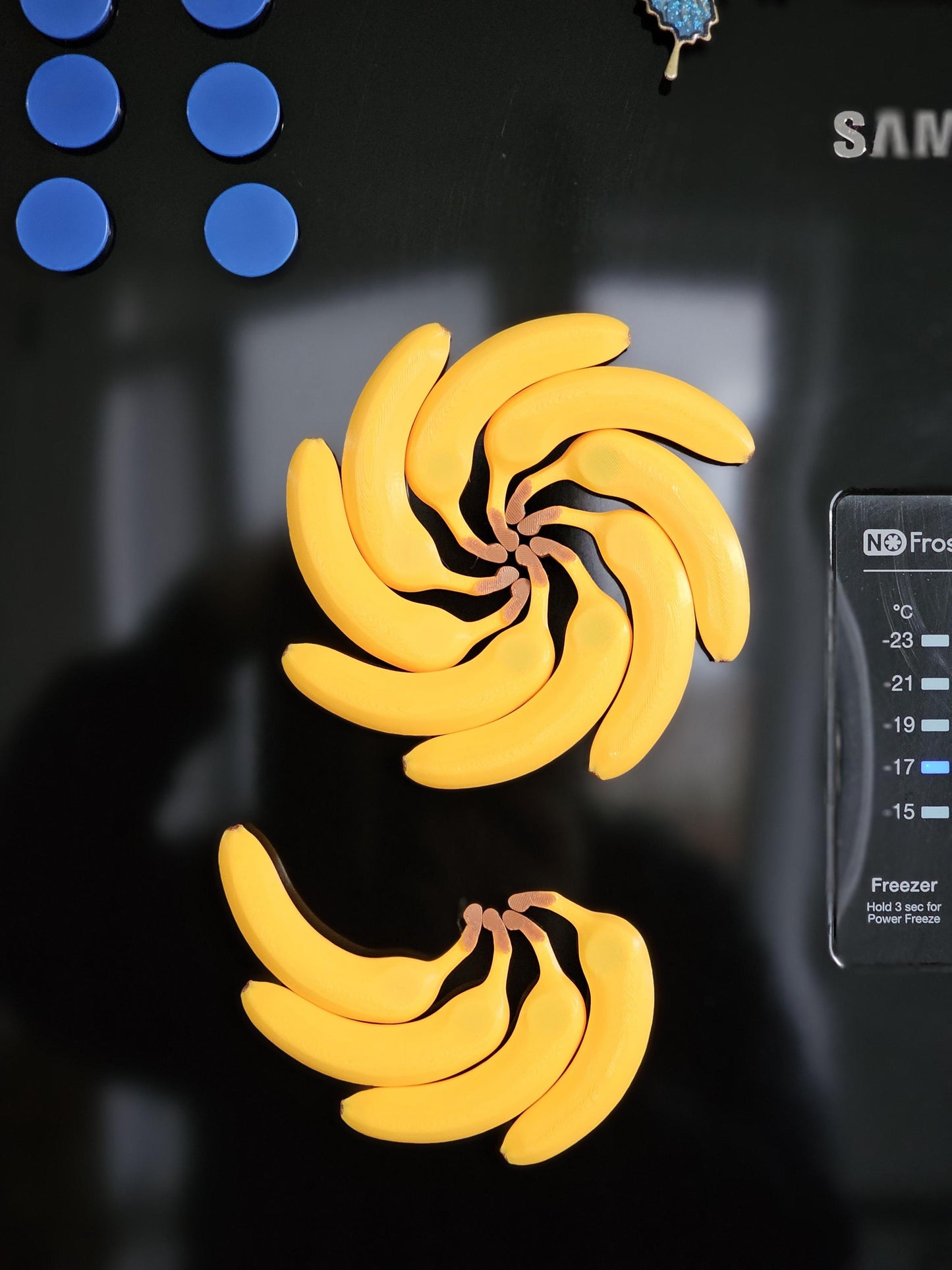 Fun 3D-Printed Banana Fridge Magnets – Quirky Kitchen Decor by Gazzaladra Design