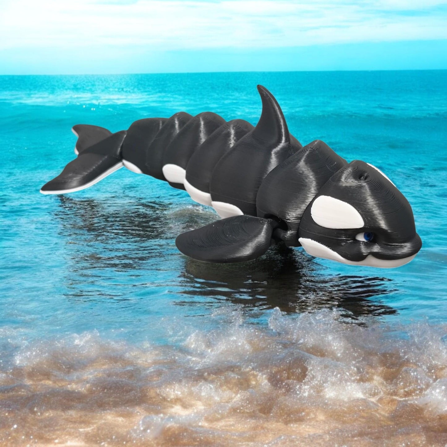 3D Printed Orca Killer Whale | Modern Marine Animal Decor | Whale Lover's Unique Gift | Ocean-Inspired Art | BoxSkull design