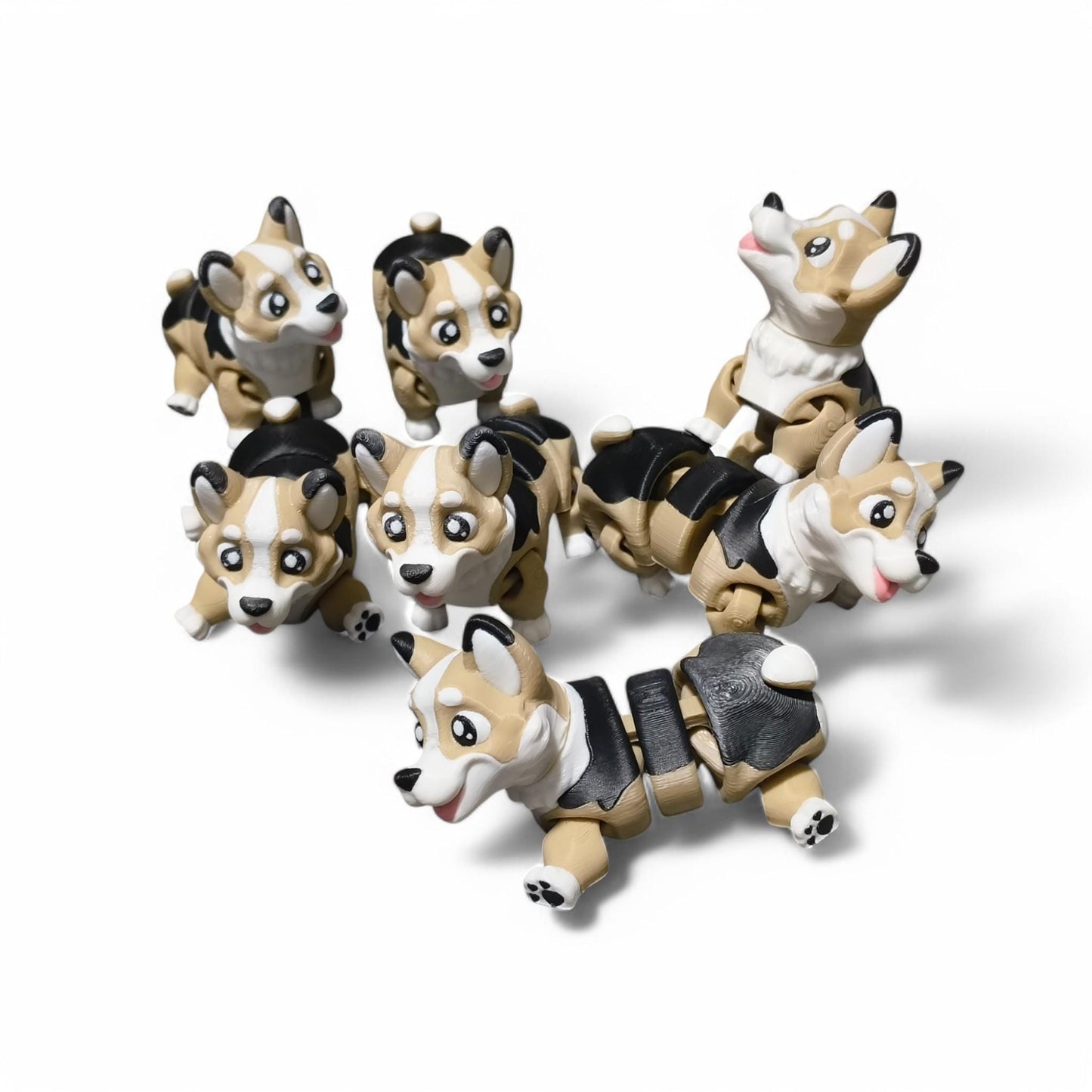 Title: Adorable 3D Printed Corgi Dog Figurine – Handmade Dog Lover Gift, Desk Decoration, Cute Corgi model. Plus optional Kennel