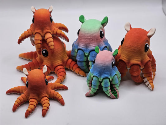 Adorable Flapjack Octopus 3D Print | Wiggly & Cute Fidget  | Ocean Animal Collectible