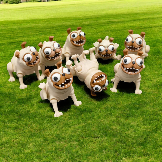 Small 3D-Printed Pug Figurine | Cute Dog Desk Decor | Handmade Pug Gift | Collectible Miniature Pug | Pet Lover’s Accessory