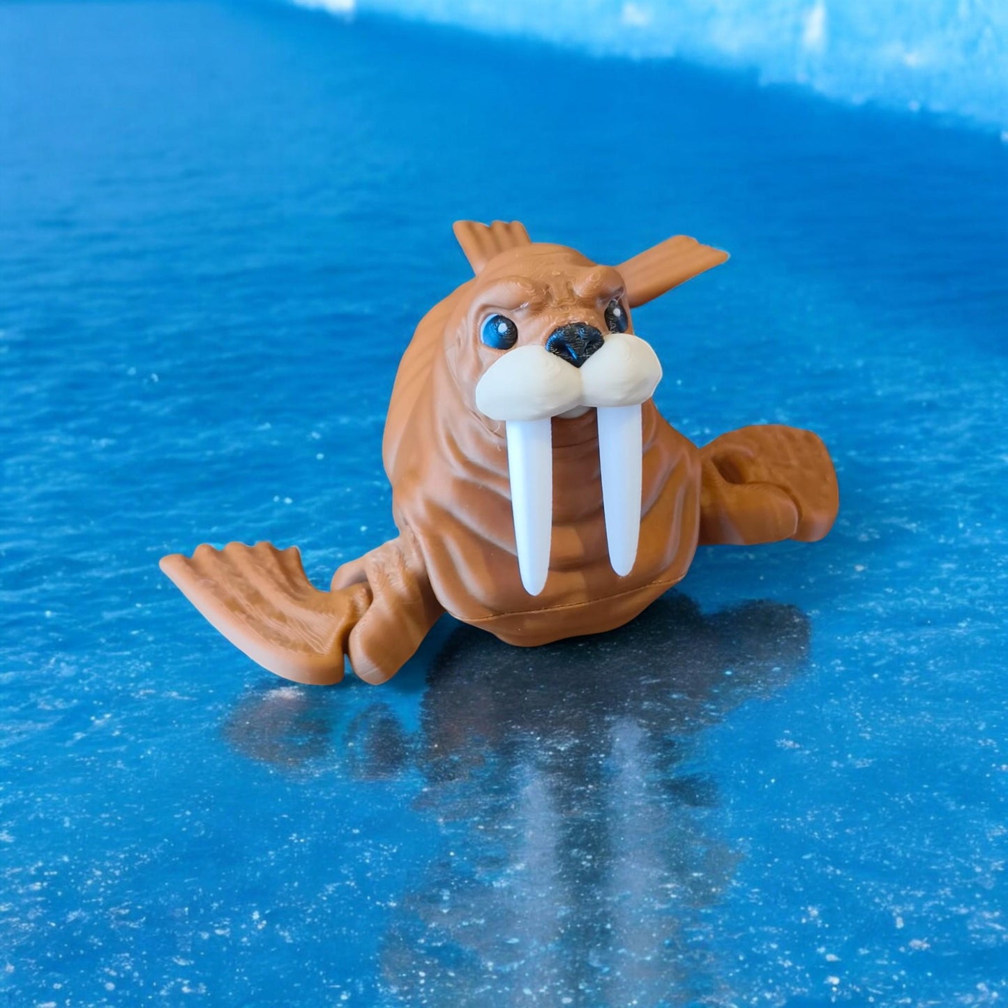 Cute 3D Printed articulated Walrus - Adorable Walrus model for Lovers of sea, marine creatures. Great gift for animal lovers | Sabre 3d