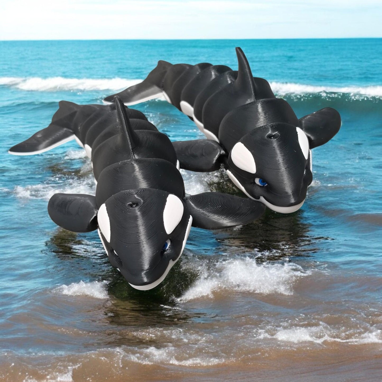 3D Printed Orca Killer Whale | Modern Marine Animal Decor | Whale Lover's Unique Gift | Ocean-Inspired Art | BoxSkull design
