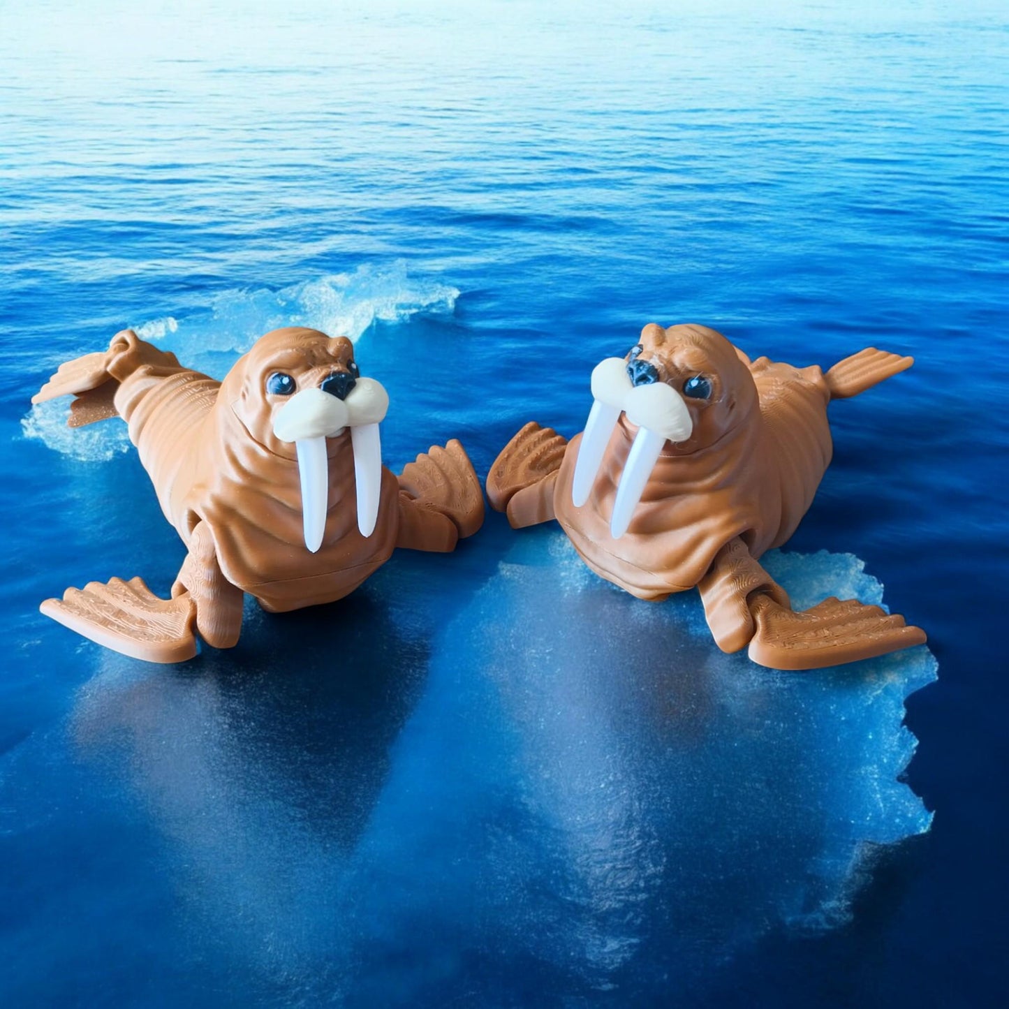 Cute 3D Printed articulated Walrus - Adorable Walrus model for Lovers of sea, marine creatures. Great gift for animal lovers | Sabre 3d