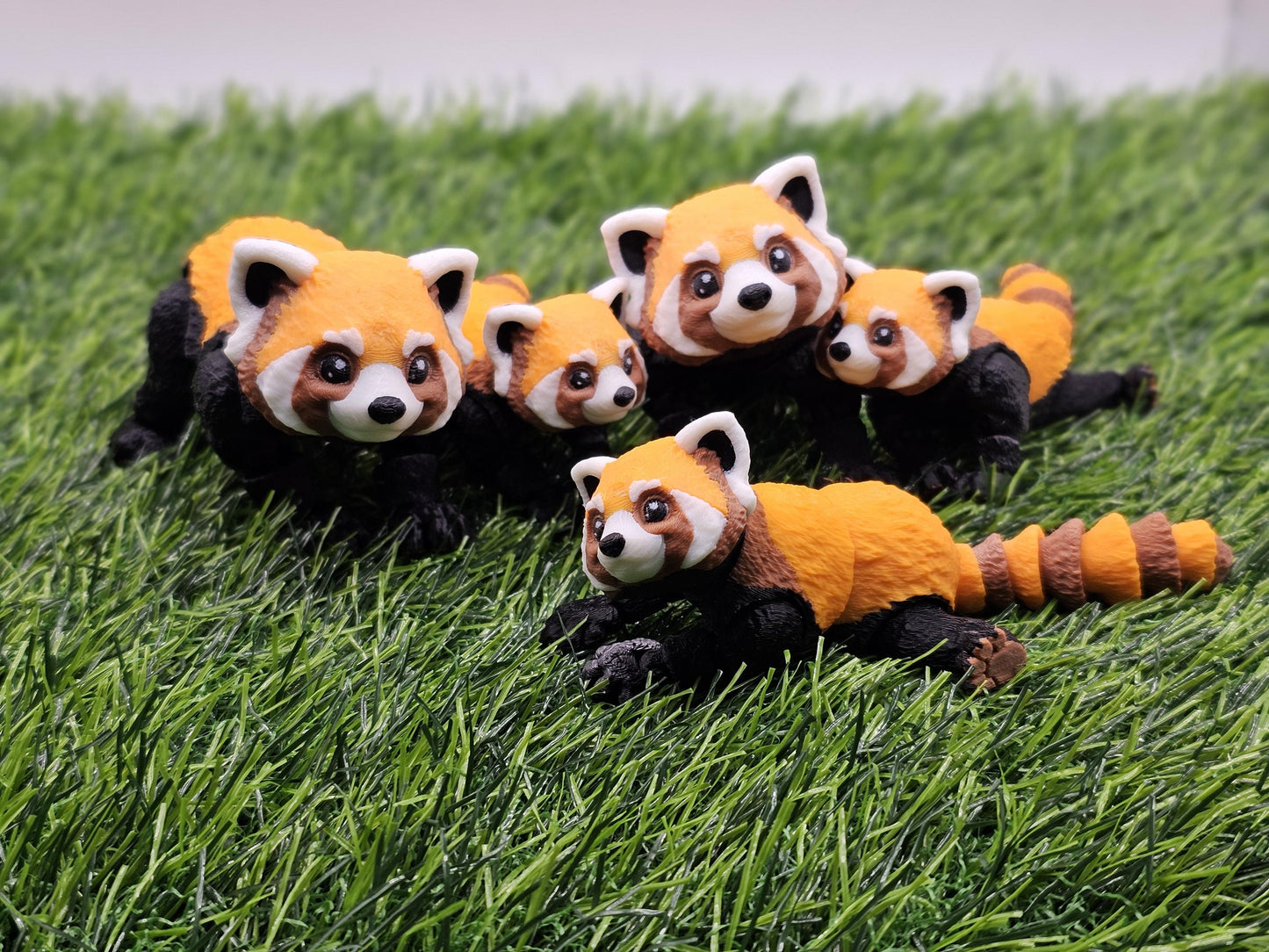 Articulated 3D Printed Red Panda Toy – Fully Poseable – PLA – Cute Desk Buddy – MatMireMakes Inspired – Fidget Animal Gift