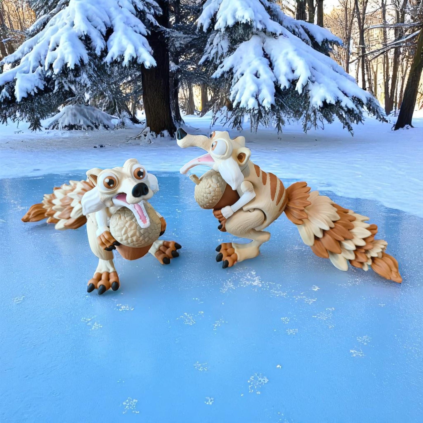 Articulated Saber-Toothed Squirrel – Poseable with Acorn -  Ice Age model