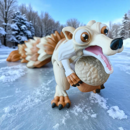 Articulated Saber-Toothed Squirrel – Poseable with Acorn -  Ice Age model