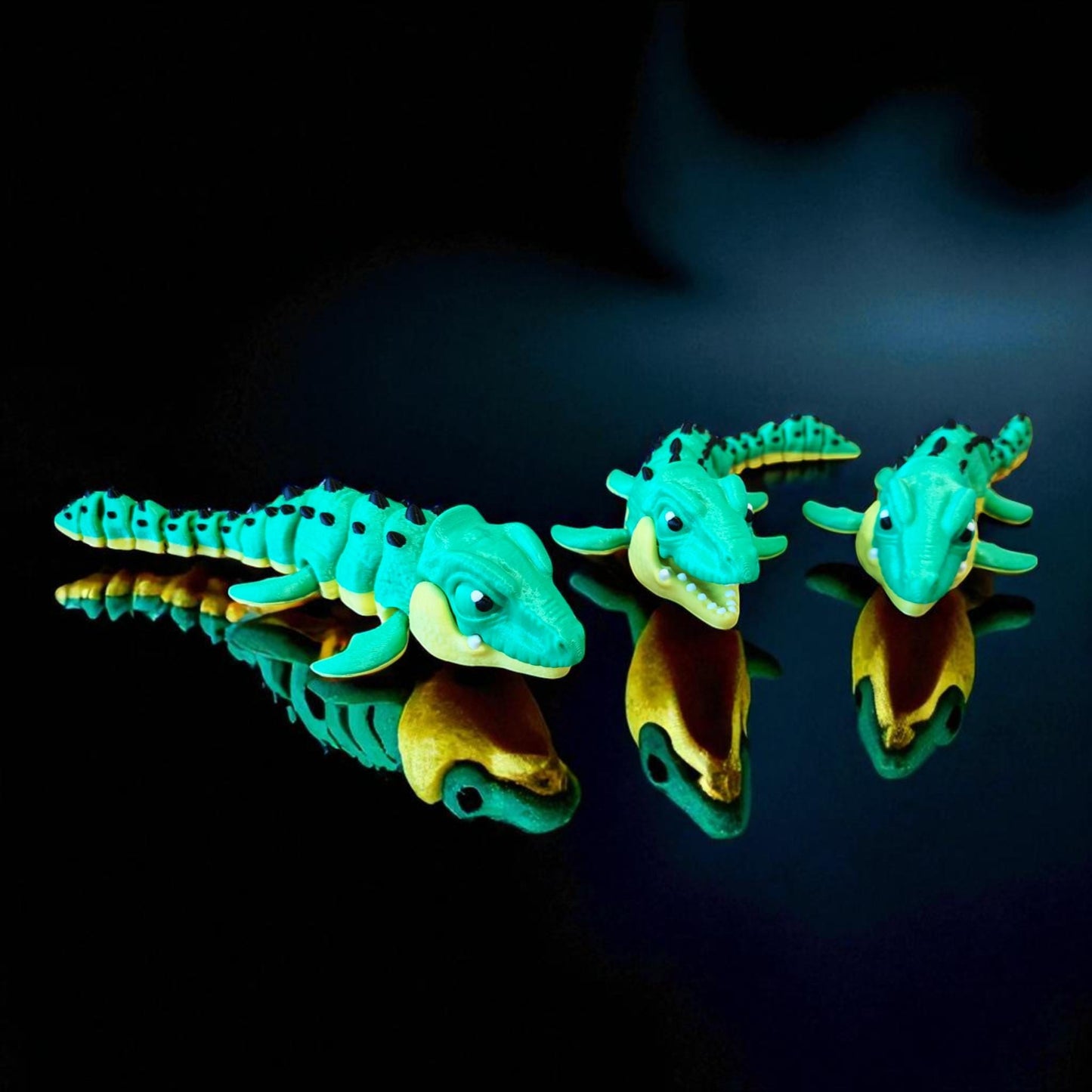 Little Biting Mosasaurus model – 3D Printed Articulated Dinosaur | Fidget Pet | Prehistoric Sea Creature Figure | Great Gift for Dino Fans